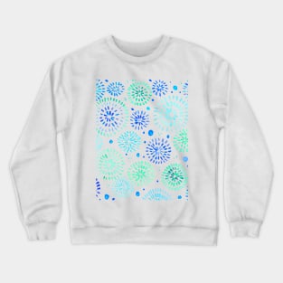 Abstract watercolor sparkles – turquoise Crewneck Sweatshirt